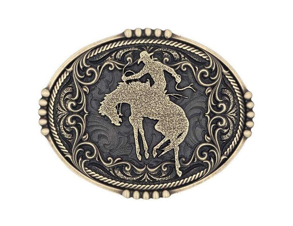 4307 Rodeo Series Attitude Western Belt Buckle Bucking Bronc